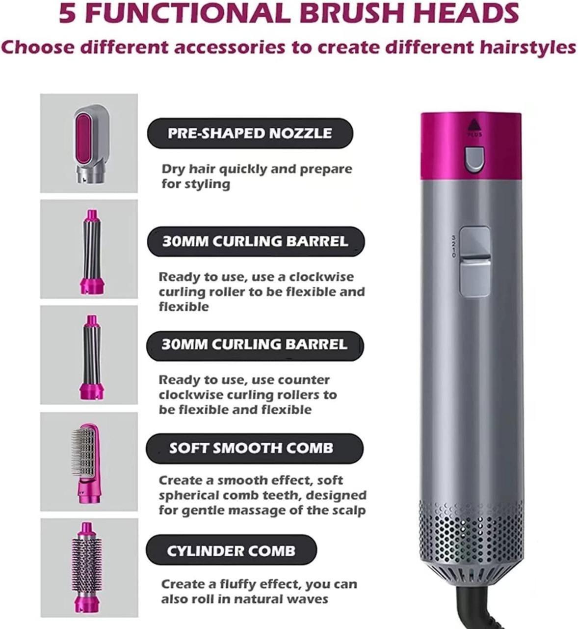 GlamVogue 5 in 1 Multifunctional Hair Styling Tool